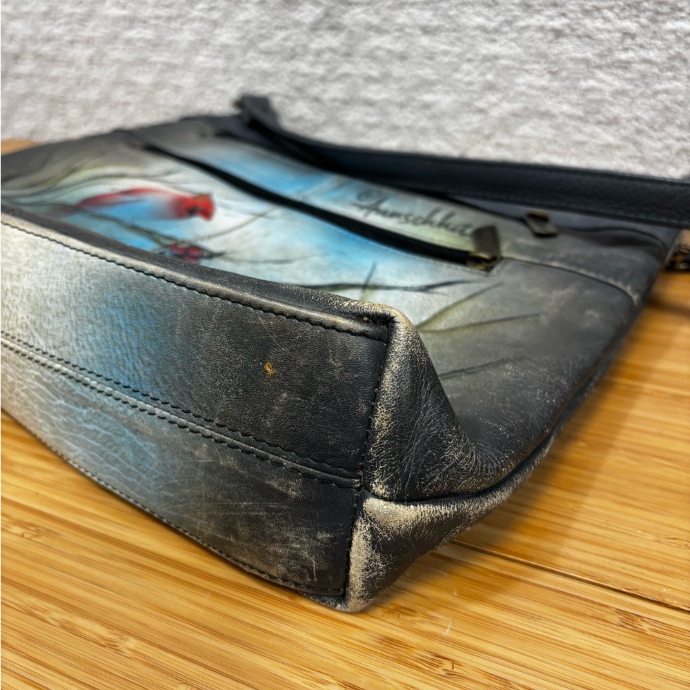 Anuschka Hand-Painted Cardinal Crossbody Bag - Picture 6 of 16